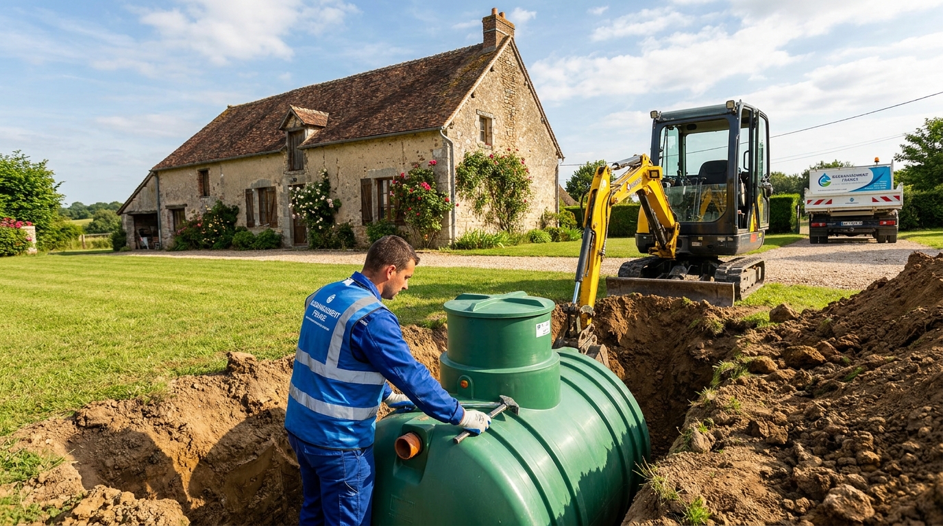 Assainissement individuel et micro-station à Sablé-sur-Sarthe – France-Assainissement